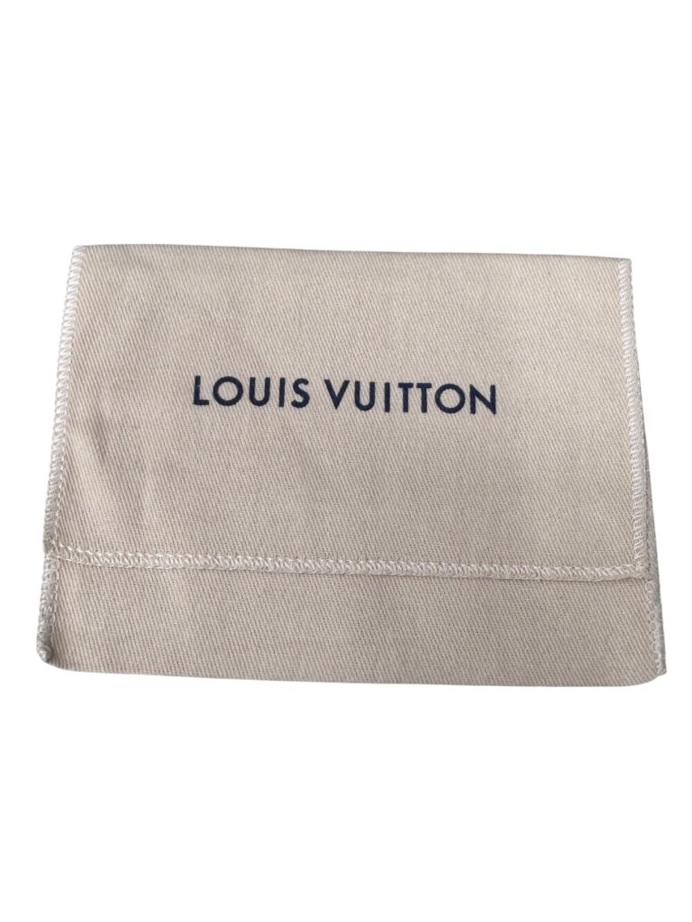 Louis Vuitton Beige Cotton Dust Bag 6X4 Envelope Wallet Sunglasses Authentic